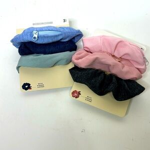 Scrunchies | 3 Pair Zipper Hair Ties | Hidden Compartment | Concerts Events